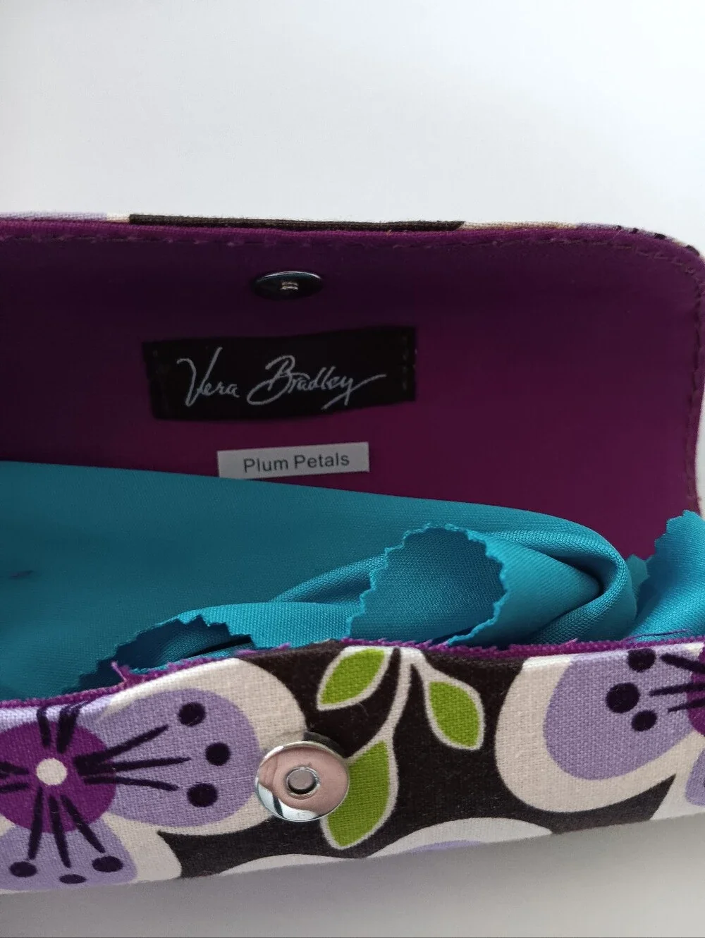 Vera Bradley Plum Petals Hard Eyeglass Readers Case Floral Cottagecore Travel